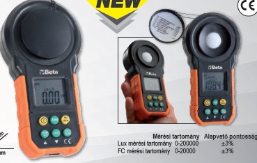 Hordozható digitális luxmérő,