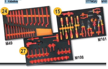66 darabos szigetelt szerszámkészlet, 1000V,