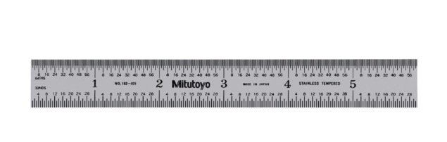 Acélvonalzó, széles merev kivitel Mitutoyo Akciós